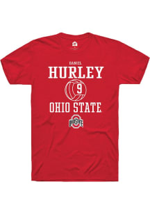 Daniel Hurley  Ohio State Buckeyes Red Rally NIL Sport Icon Short Sleeve T Shirt