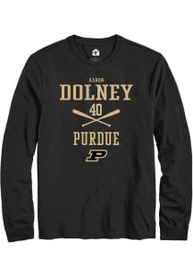 Aaron Dolney  Purdue Boilermakers Black Rally NIL Sport Icon Long Sleeve T Shirt