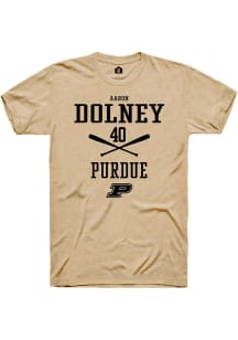 Aaron Dolney  Purdue Boilermakers Gold Rally NIL Sport Icon Short Sleeve T Shirt