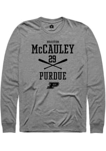 Braxton McCauley Rally Mens Graphite Purdue Boilermakers NIL Sport Icon Tee