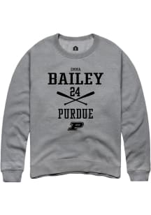 Emma Bailey Rally Mens Graphite Purdue Boilermakers NIL Sport Icon Crew Sweatshirt