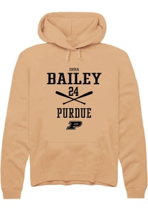 Emma Bailey Rally Mens Gold Purdue Boilermakers NIL Sport Icon Hooded Sweatshirt