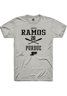Jordyn Ramos Ash Purdue Boilermakers NIL Sport Icon Short Sleeve T Shirt