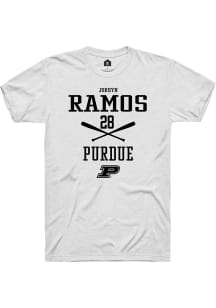 Jordyn Ramos White Purdue Boilermakers NIL Sport Icon Short Sleeve T Shirt