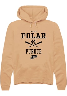Moriah Polar  Rally Purdue Boilermakers Mens Gold NIL Sport Icon Long Sleeve Hoodie