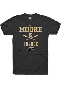 Will Moore Black Purdue Boilermakers NIL Sport Icon Short Sleeve T Shirt