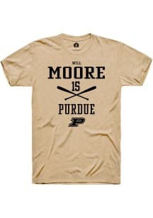 Will Moore Gold Purdue Boilermakers NIL Sport Icon Short Sleeve T Shirt
