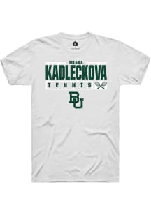 Miska Kadleckova  Baylor Bears White Rally NIL Stacked Box Short Sleeve T Shirt