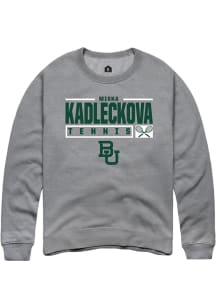 Miska Kadleckova  Rally Baylor Bears Mens Graphite NIL Stacked Box Long Sleeve Crew Sweatshirt