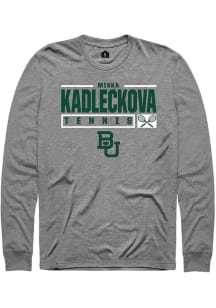 Miska Kadleckova  Baylor Bears Graphite Rally NIL Stacked Box Long Sleeve T Shirt