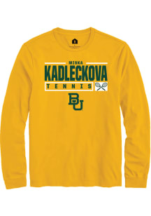 Miska Kadleckova  Baylor Bears Gold Rally NIL Stacked Box Long Sleeve T Shirt