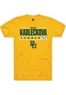 Miska Kadleckova  Baylor Bears Gold Rally NIL Stacked Box Short Sleeve T Shirt