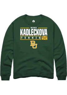 Miska Kadleckova  Rally Baylor Bears Mens Green NIL Stacked Box Long Sleeve Crew Sweatshirt