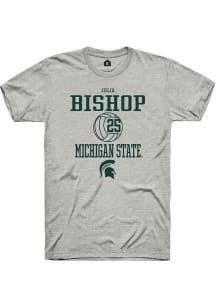Julia Bishop  Michigan State Spartans Ash Rally NIL Sport Icon Short Sleeve T Shirt