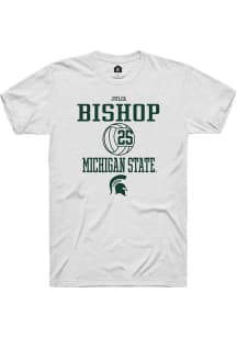 Julia Bishop  Michigan State Spartans White Rally NIL Sport Icon Short Sleeve T Shirt