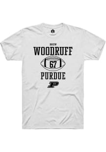 Drew Woodruff White Purdue Boilermakers NIL Sport Icon Short Sleeve T Shirt
