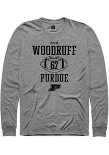 Drew Woodruff Rally Mens Graphite Purdue Boilermakers NIL Sport Icon Tee