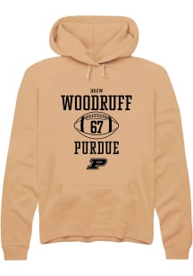 Drew Woodruff Rally Mens Gold Purdue Boilermakers NIL Sport Icon Hooded Sweatshirt