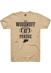 Drew Woodruff Gold Purdue Boilermakers NIL Sport Icon Short Sleeve T Shirt