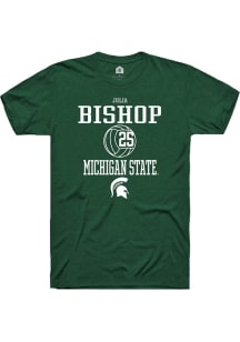 Julia Bishop  Michigan State Spartans Green Rally NIL Sport Icon Short Sleeve T Shirt