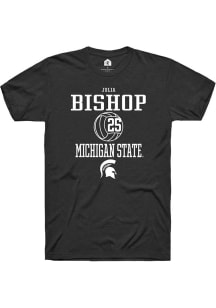 Julia Bishop  Michigan State Spartans Black Rally NIL Sport Icon Short Sleeve T Shirt