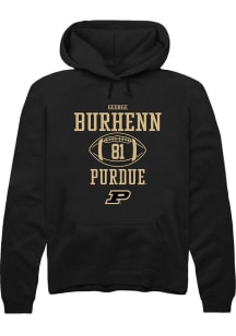 George Burhenn Rally Mens Black Purdue Boilermakers NIL Sport Icon Hooded Sweatshirt