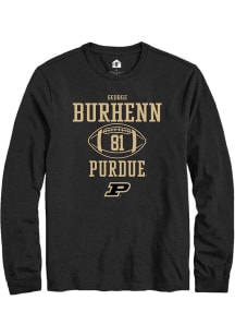 George Burhenn Rally Mens Black Purdue Boilermakers NIL Sport Icon Tee