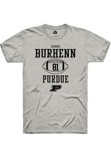 George Burhenn Ash Purdue Boilermakers NIL Sport Icon Short Sleeve T Shirt