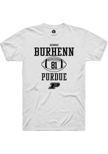 George Burhenn White Purdue Boilermakers NIL Sport Icon Short Sleeve T Shirt