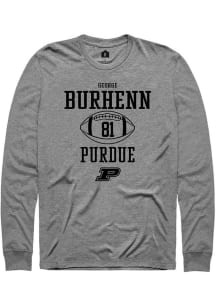 George Burhenn Rally Mens Graphite Purdue Boilermakers NIL Sport Icon Tee