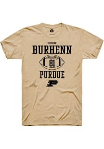 George Burhenn Gold Purdue Boilermakers NIL Sport Icon Short Sleeve T Shirt