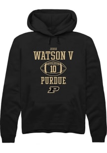Jesse Watson V Rally Mens Black Purdue Boilermakers NIL Sport Icon Hooded Sweatshirt