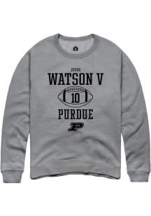 Jesse Watson V Rally Mens Graphite Purdue Boilermakers NIL Sport Icon Crew Sweatshirt