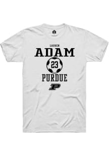 Lauren Adam White Purdue Boilermakers NIL Sport Icon Short Sleeve T Shirt
