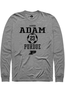 Lauren Adam Rally Mens Graphite Purdue Boilermakers NIL Sport Icon Tee