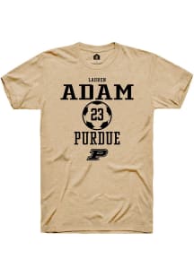 Lauren Adam Gold Purdue Boilermakers NIL Sport Icon Short Sleeve T Shirt