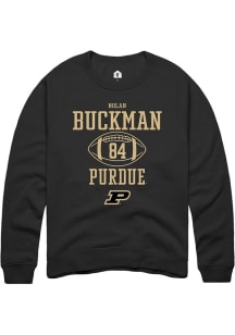 Nolan Buckman Rally Mens Black Purdue Boilermakers NIL Sport Icon Crew Sweatshirt