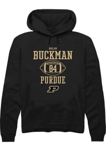 Nolan Buckman Rally Mens Black Purdue Boilermakers NIL Sport Icon Hooded Sweatshirt