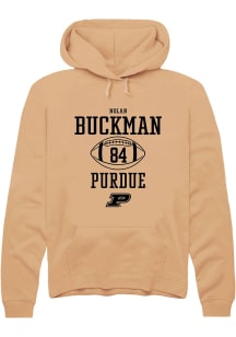 Nolan Buckman Rally Mens Gold Purdue Boilermakers NIL Sport Icon Hooded Sweatshirt