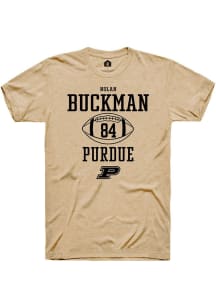 Nolan Buckman Gold Purdue Boilermakers NIL Sport Icon Short Sleeve T Shirt