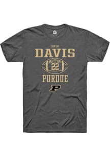 Owen Davis Dark Grey Purdue Boilermakers NIL Sport Icon Short Sleeve T Shirt
