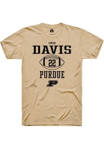 Owen Davis Gold Purdue Boilermakers NIL Sport Icon Short Sleeve T Shirt