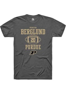 Winston Berglund Dark Grey Purdue Boilermakers NIL Sport Icon Short Sleeve T Shirt