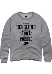 Winston Berglund Rally Mens Graphite Purdue Boilermakers NIL Sport Icon Crew Sweatshirt
