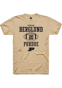 Winston Berglund Gold Purdue Boilermakers NIL Sport Icon Short Sleeve T Shirt