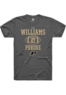 Zeke Williams Dark Grey Purdue Boilermakers NIL Sport Icon Short Sleeve T Shirt