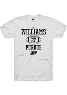 Zeke Williams White Purdue Boilermakers NIL Sport Icon Short Sleeve T Shirt