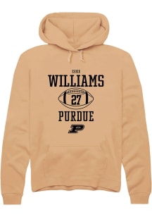 Zeke Williams  Rally Purdue Boilermakers Mens Gold NIL Sport Icon Long Sleeve Hoodie