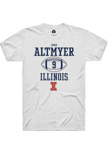 Luke Altmyer White Illinois Fighting Illini NIL Sport Icon Short Sleeve T Shirt