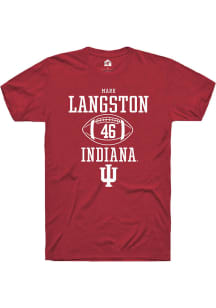 Mark Langston Red Indiana Hoosiers NIL Sport Icon Short Sleeve T Shirt